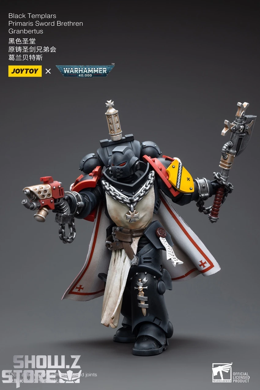 JoyToy Source 1/18 Warhammer 40K Black Templars Primaris Sword Brethren Granbertus 7 JoyToy Source 1/18 Warhammer 40K Black Templars Primaris Sword Brethren Granbertus - Image 5