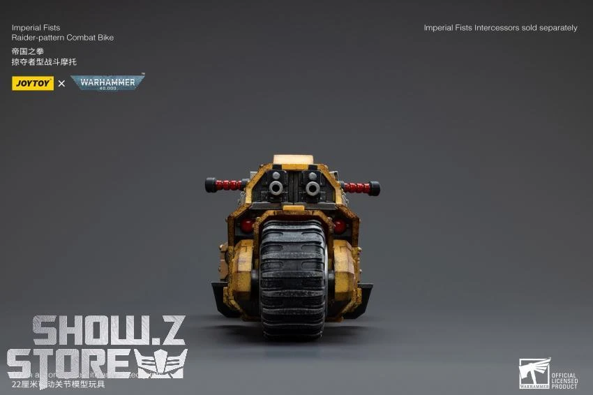 JoyToy Source 1/18 Warhammer 40K Imperial Fists Raider Pattern Combat Bike 6 JoyToy Source 1/18 Warhammer 40K Imperial Fists Raider Pattern Combat Bike - Image 4