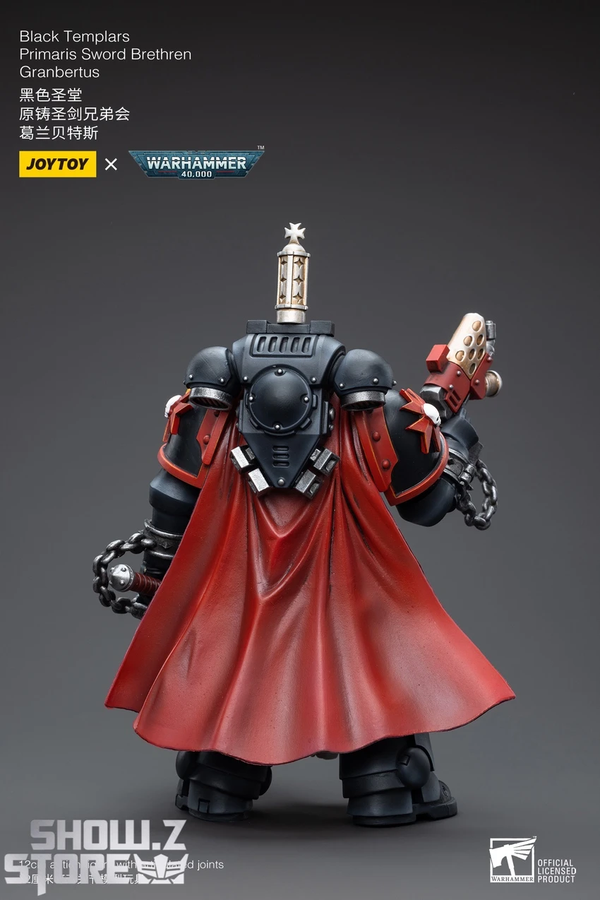 JoyToy Source 1/18 Warhammer 40K Black Templars Primaris Sword Brethren Granbertus 6 JoyToy Source 1/18 Warhammer 40K Black Templars Primaris Sword Brethren Granbertus - Image 4