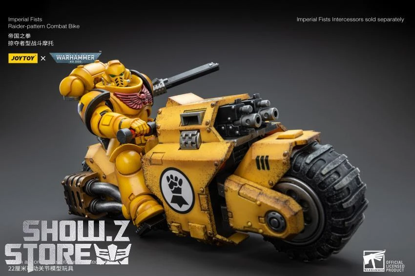 JoyToy Source 1/18 Warhammer 40K Imperial Fists Raider Pattern Combat Bike 14 JoyToy Source 1/18 Warhammer 40K Imperial Fists Raider Pattern Combat Bike - Image 12