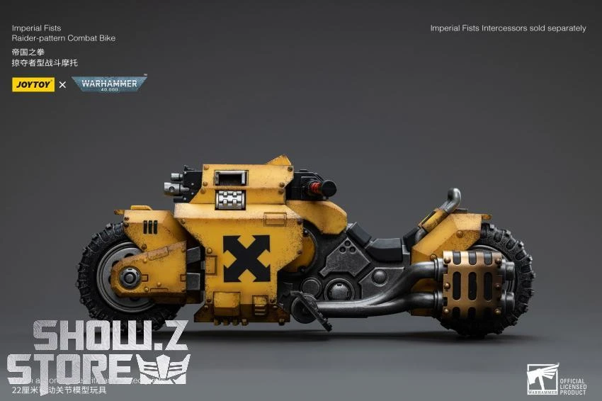 JoyToy Source 1/18 Warhammer 40K Imperial Fists Raider Pattern Combat Bike 4 JoyToy Source 1/18 Warhammer 40K Imperial Fists Raider Pattern Combat Bike - Image 2