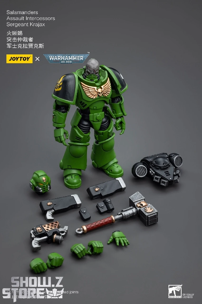JoyToy Source 1/18 Warhammer 40K Salamanders Assault Intercessors Sergeant Krajax 13 JoyToy Source 1/18 Warhammer 40K Salamanders Assault Intercessors Sergeant Krajax - Image 11