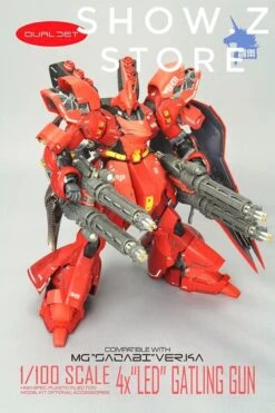 Zhile ZL MG 1/100 4X Sazabi MSN-04 Gatling Gun Add On Kit W/ LED -Happy Toy Store 8185644d14
