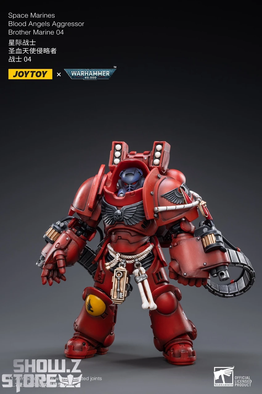 JoyToy Source 1/18 Warhammer 40K Blood Angels Intercessors Brother Marine 04 5 JoyToy Source 1/18 Warhammer 40K Blood Angels Intercessors Brother Marine 04 - Image 3