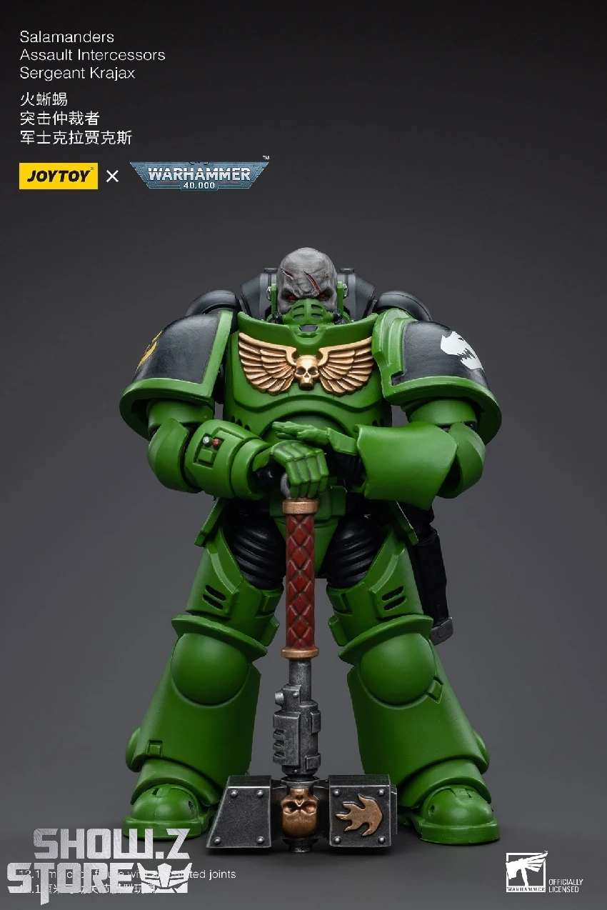 JoyToy Source 1/18 Warhammer 40K Salamanders Assault Intercessors Sergeant Krajax 4 JoyToy Source 1/18 Warhammer 40K Salamanders Assault Intercessors Sergeant Krajax - Image 2