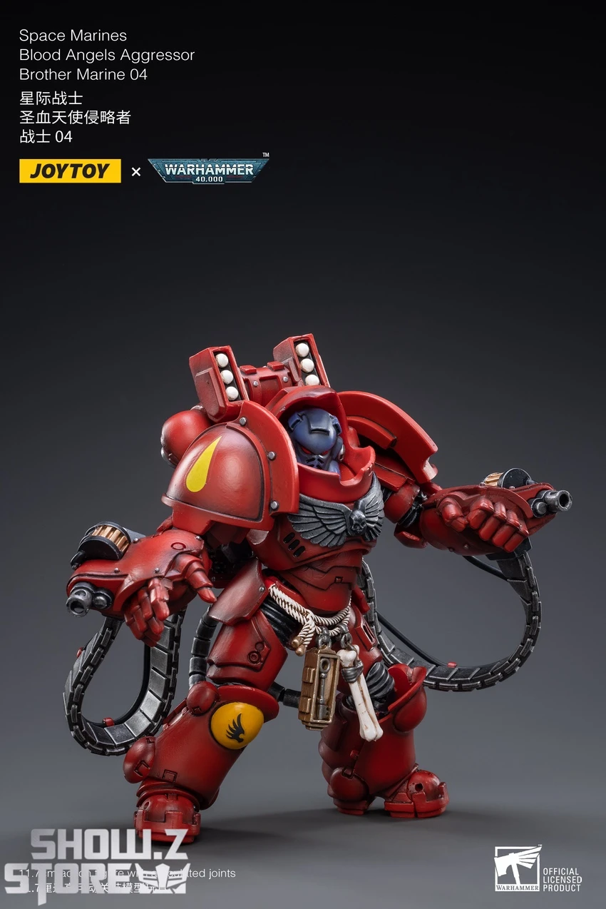 JoyToy Source 1/18 Warhammer 40K Blood Angels Intercessors Brother Marine 04 8 JoyToy Source 1/18 Warhammer 40K Blood Angels Intercessors Brother Marine 04 - Image 6