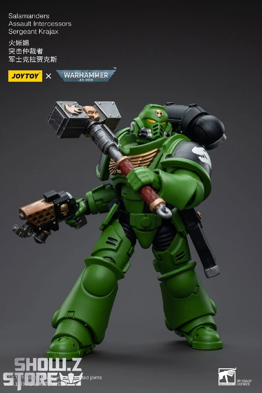 JoyToy Source 1/18 Warhammer 40K Salamanders Assault Intercessors Sergeant Krajax 11 JoyToy Source 1/18 Warhammer 40K Salamanders Assault Intercessors Sergeant Krajax - Image 9