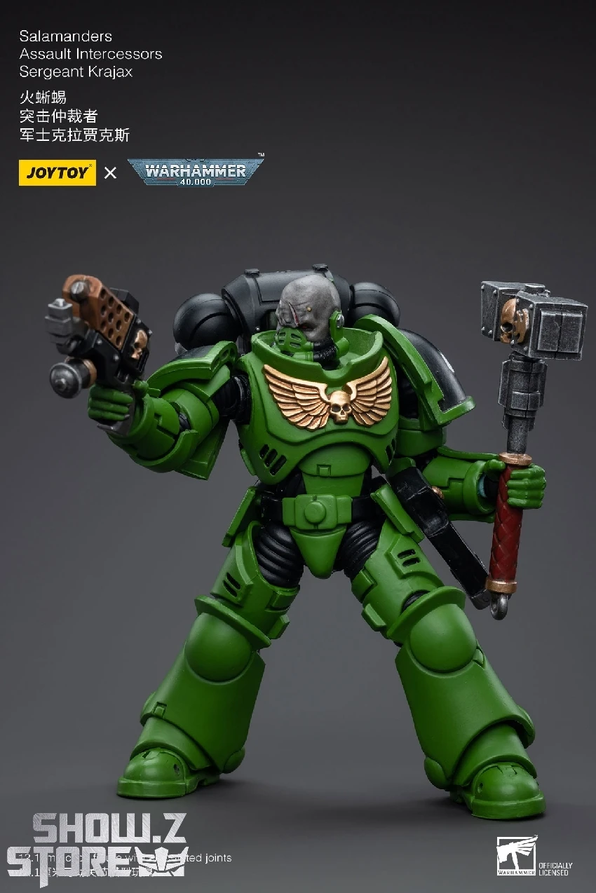 JoyToy Source 1/18 Warhammer 40K Salamanders Assault Intercessors Sergeant Krajax 5 JoyToy Source 1/18 Warhammer 40K Salamanders Assault Intercessors Sergeant Krajax - Image 3
