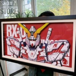 ChenFu Studio RX-0 Unicorn Gundam 3D Wall Art Decoration Picture -Happy Toy Store bac553331e