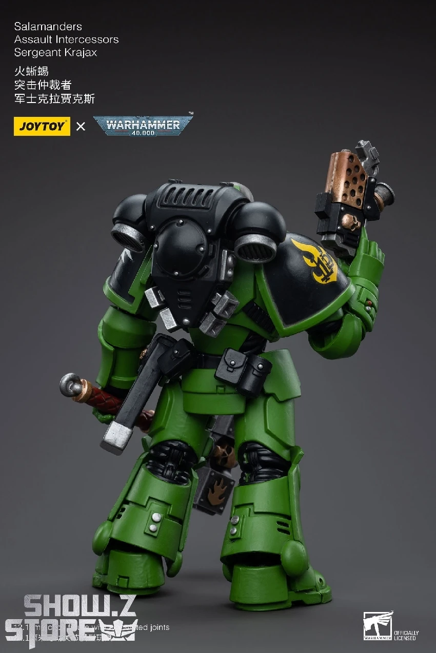 JoyToy Source 1/18 Warhammer 40K Salamanders Assault Intercessors Sergeant Krajax 7 JoyToy Source 1/18 Warhammer 40K Salamanders Assault Intercessors Sergeant Krajax - Image 5