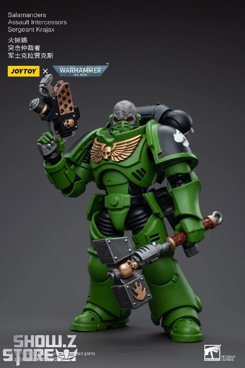 JoyToy Source 1/18 Warhammer 40K Salamanders Assault Intercessors Sergeant Krajax 6 JoyToy Source 1/18 Warhammer 40K Salamanders Assault Intercessors Sergeant Krajax - Image 4